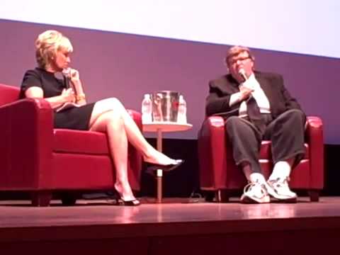 Film backdrop image for A Discussion With Michael Moore and The Daily Beast's Tina Brown (2009)