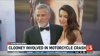 Clooney involved in motorcycle crash
