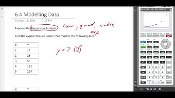6.4 Modelling Exponential Data