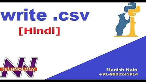 Write In Csv File In Pandas | Pandas Tutorial In Hindi
