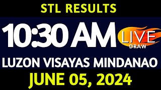 Stl Result Today 10:30 am draw June 05, 2024 Wednesday Luzon Visayas and Mindanao Area LIVE