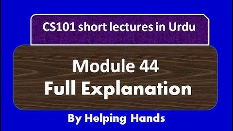 CS101 Short Lecture Module 44 | lecture 23 | Pipelining in (Urdu / Hindi)