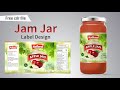 Jam Jar Label Design in Coreldraw || Urdu | हिंदी|| #Graphic House
