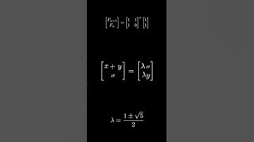 Fibonacci Numbers Formula with Linear Algebra! #shorts #maths #math #linearalgebra