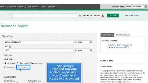 Library Tutorial : Emerald Insight Advanced Search