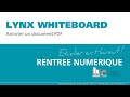 Lynx whiteboard  annoter un pdf