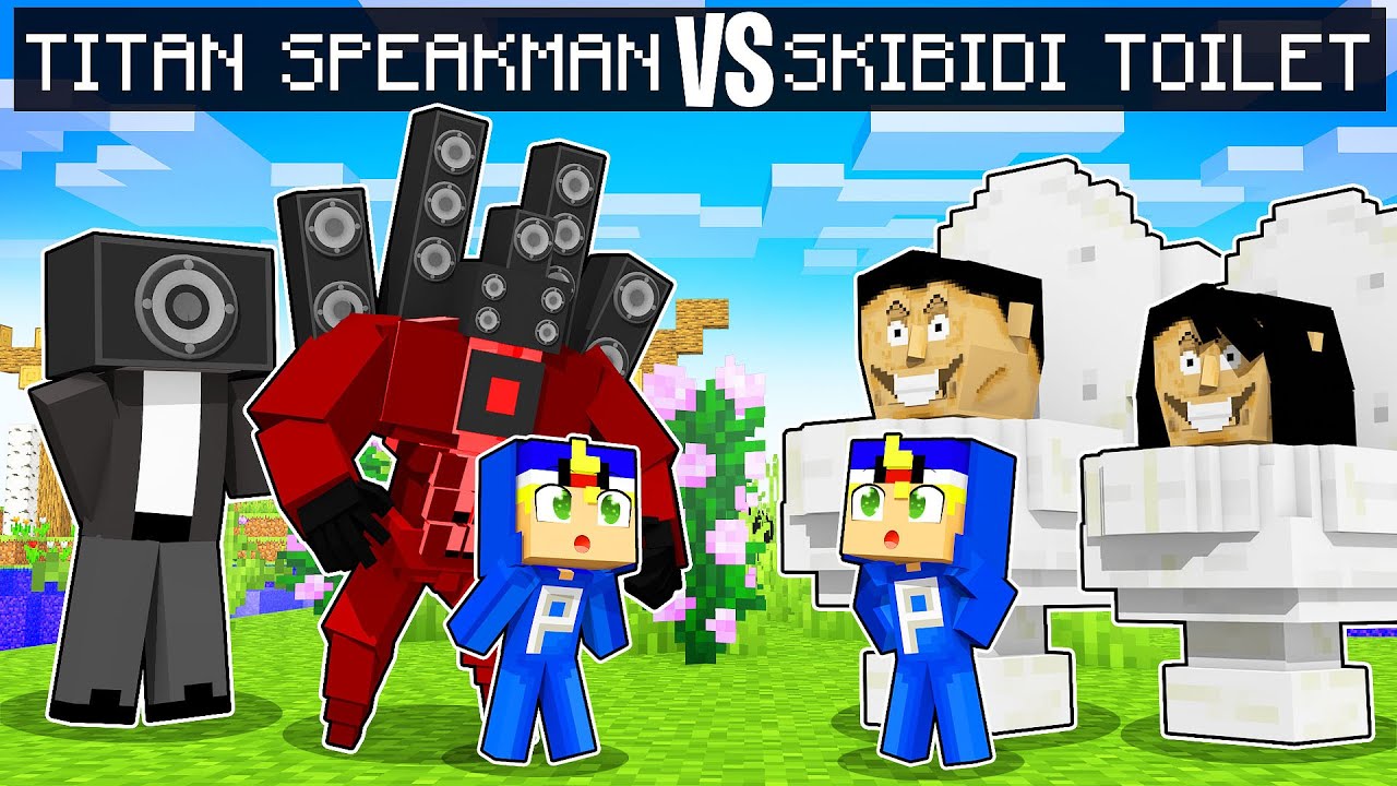 FAMÍLIA SKIBIDI TOILET vs FAMÍLIA TVMAN no MINECRAFT! 