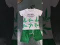 Summer Children Boys Girls Clothing Sets Kids Leaf T Shirt Shorts 2Pcs/Sets Toddler Leisure Sport