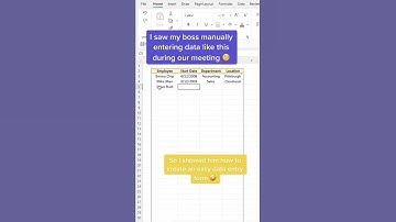 Create a simple data entry form to prevent errors by using the Form tool on the