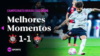 YURI CRAVA EM 1º PÊNALTI DO TIMÃO NO BR26, MAS CONTINUA NA BEIRA DA ZONA | CORINTHIANS 1X1 VITÓRIA