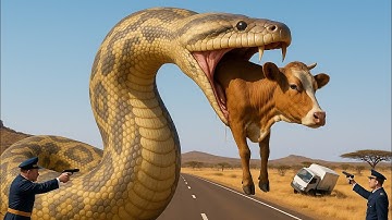 Brave Rescue Team Saves A Cow From The Giant Python