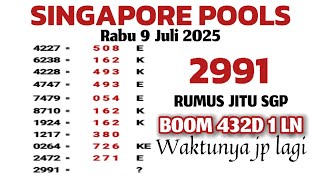 PREDIKSI SGP RABU 9 JULI 2025 | RUMUS JITU SGP | TUNGGAL SGP