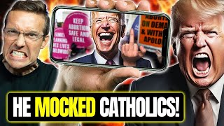 Joe Biden Makes Sign Of The CROSS at Pro-Abortion Speech | Catholics ENRAGED: 'Blessing MURDER?'
