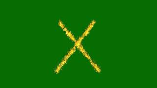 Green Screen Alphabet Fire Animation Video Letter X Free Use