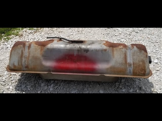 Rusty Gas Tank Repair using Red Kote Fuel Tank Liner. 
