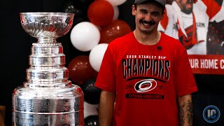 Carolina Hurricanes Seth Jarvis Brings The Stanley Cup Home To Winnipeg Media Availability