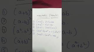 MATHAMATICS FORMULAS 💪#mathamatics #study #fórmulas #trendingshorts