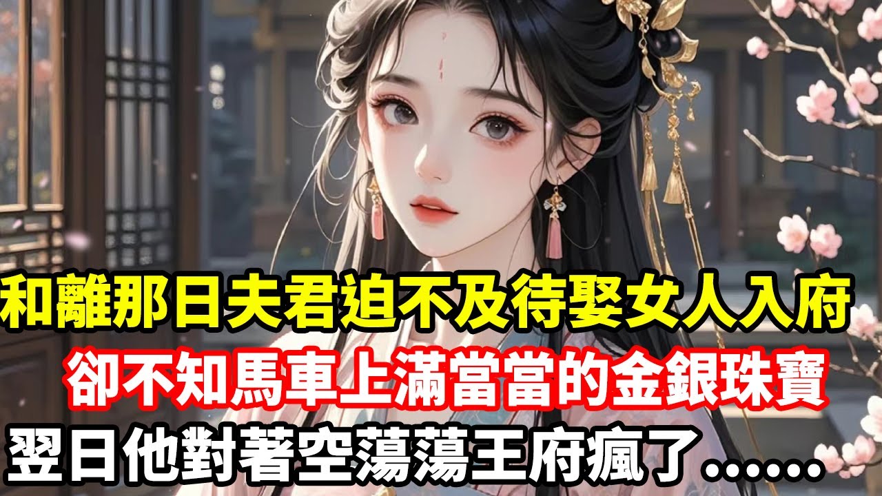和離那日夫君迫不及待娶女人入府，卻不知馬車上滿當當的金銀珠寶，翌日他對著空蕩蕩王府瘋了......