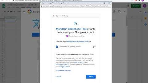 Mandarin Cantonese API Google Sheets Addon Installation Demo