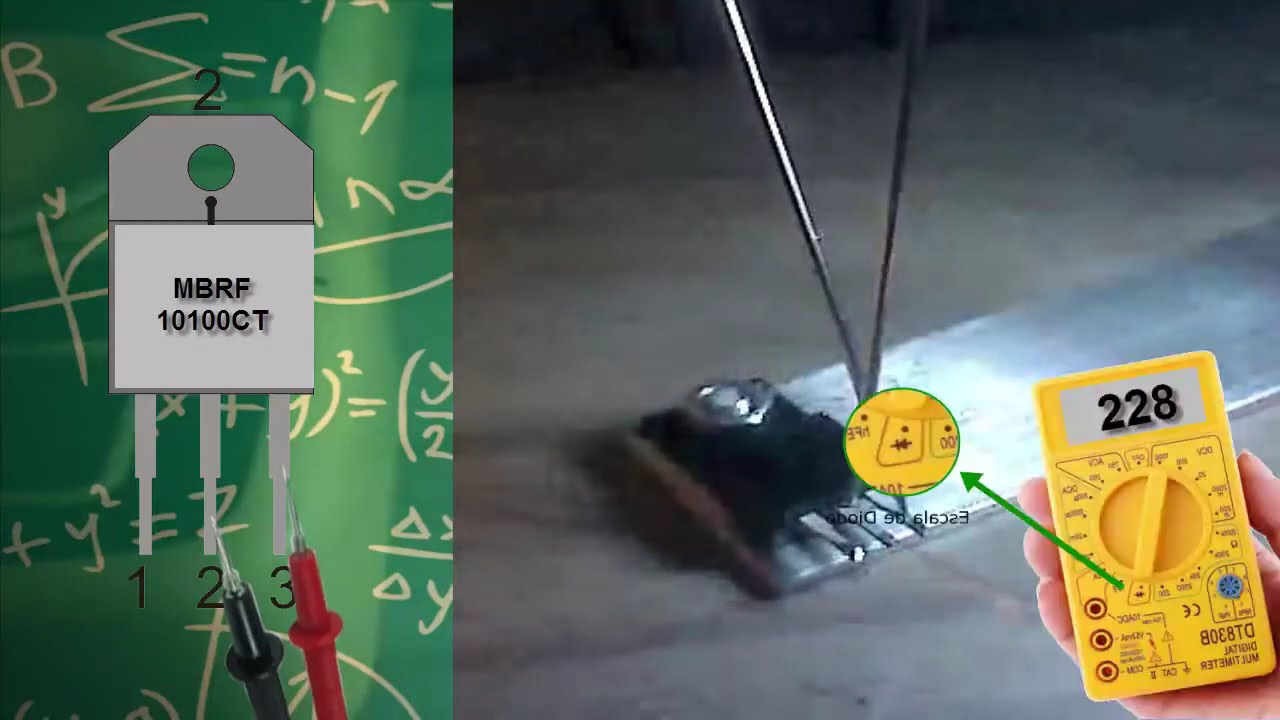 Teste Transistor - MBRF10100CT - YouTube