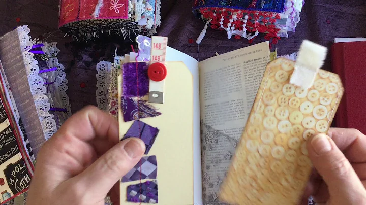 Fabric covered sewing themed junk journals