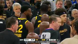 Draymond Green gets into it with Desmond Bane and Santi Aldama Grizzlies coach Taylor Jenkins 😳