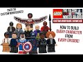 LEGO FALCON AND THE WINTER SOLDIER Custom Minifig Showcase - How to Build EVERY Character!