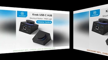 Hagibis Knob USB C Hub With Shortcut Buttons Type-C Docking Station Volume Adjustment Desktop Contro