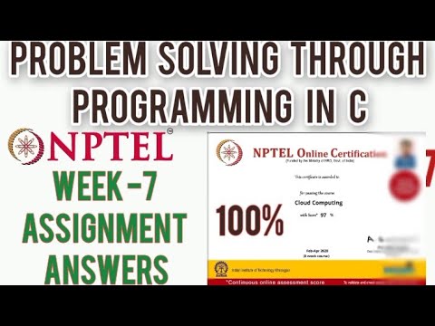 introduction to programming in c nptel assignment answers week 7