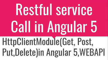 Restful service Call in Angular 5