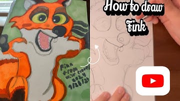 Learn How to draw fink from the wild robot movie easy tutorial for beginners!