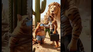 Lion Chef vs Angry Cat 😾 Cooking Battle Gone Wrong #funny #ai #trending #animals #funnycat
