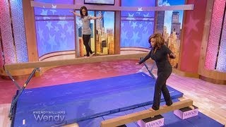 Gabby Douglas Teaches Wendy How to Walk the Balance Beam