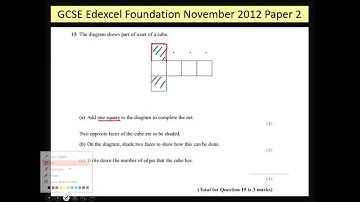 GCSE Edexcel Foundation November 2012 Paper 2 Q15