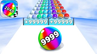 New Satisfying Mobile Game Ball Merge Run 2048 Top Free Gameplay iOS,Android Walkthorugh Big Update