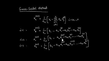 Numerical Solutions of Linear Systems -  The Gauss-Seidel method with an example