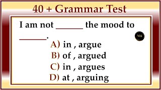 40 + Grammar Quiz |  English Mixed Test | English All Tenses Mixed Quiz | No.1 Quality English