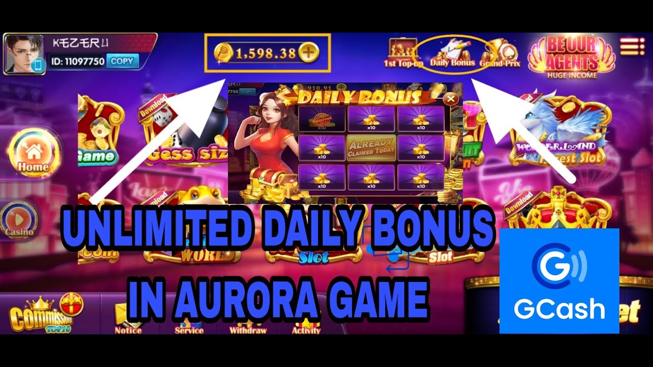 Aurora Game Unlimited Daily Bonus ₱1,598 Won Without Cash In YouTube
