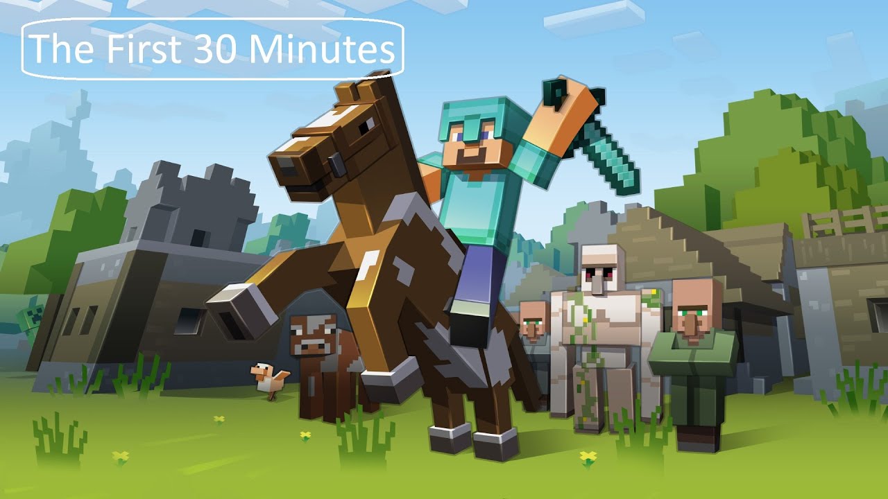 Minecraft (Xbox 360 Edition) | The First 30 Minutes of "Gameplay" | No Commentary