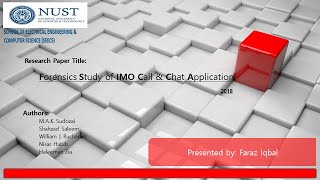 Computer Forensics of IMO chat app | Faraz Iqbal | Assignment 2