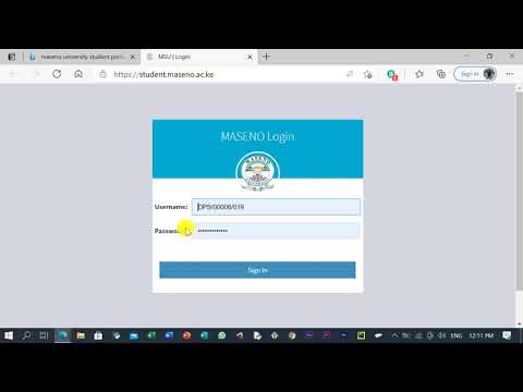How to log in to Maseno University Student Portal