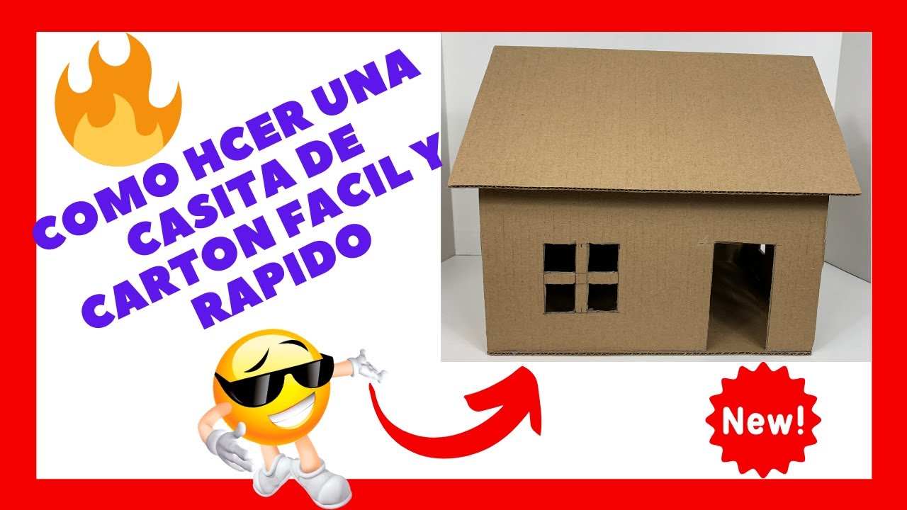 ✓Como Hacer una CASITA de CARTON FACIL RAPIDO 2020 [ how to make a cardboard house ] -