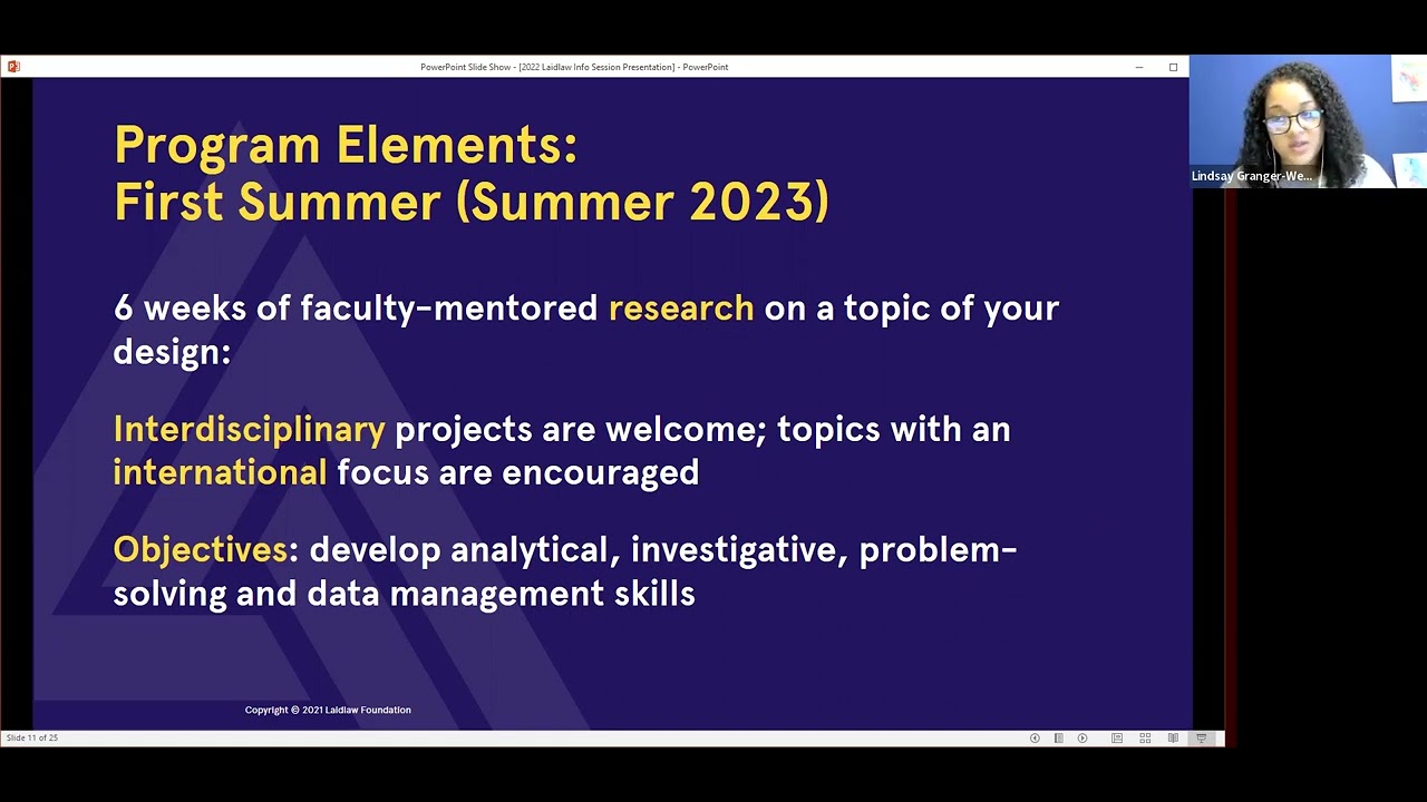 Laidlaw Info Session 1 YouTube