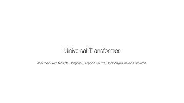 Łukasz Kaiser "Deep Learning: The Good, the Bad and the Ugly" - Lecture 4: Universal Transformer