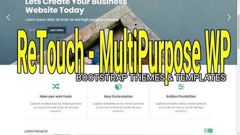 ReTouch is BEST responsive  WordPress Theme