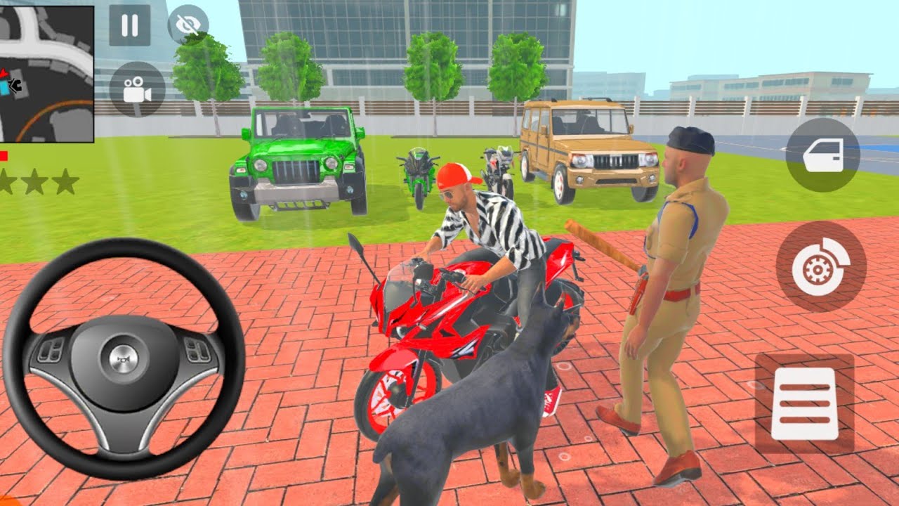 🎮 Franklin Caught by Police 🚨 Red Superbike Escape Mission | Indian🇮🇳 Bike Thief Auto Simulator 🎮