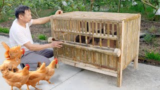 DIY chicken cage bell from wood and bamboo / Process henhouse / Chicken Farm