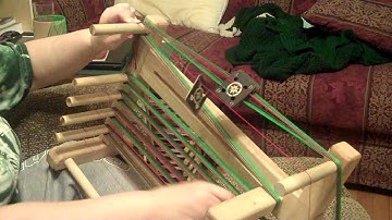 Warping a tablet weaving loom  part 1