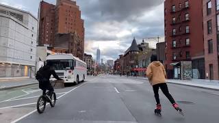 NYC Coronavirus Rollerblading live video