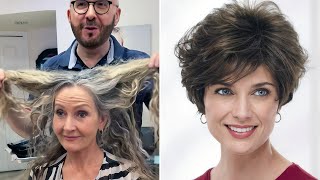 CORTE DE CABELO MULHER DE +40-55-85 ANOS TENDÊNCIA - CORTE CABELO CURTO DEGRADÊ - MODA MODA